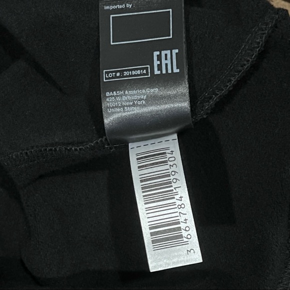 ba&sh Cheek Noir Rhinestone Crewneck Sweatshirt, Black, Size M - Picture 13 of 16